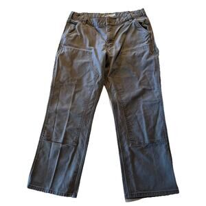 Carhartt Men’s 36x29 Duck Canvas Carpenter Double Knee Pants Workwear Gray EUC